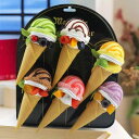 冷蔵庫マグネット 食品サンプル フェイクフード リアル 大きなワッフルコーン フルーツアイスクリーム インテリア雑貨 撮影小物 知育おもちゃ ごっこ遊び カラフ...