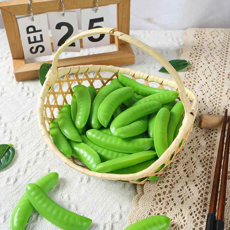 食品サンプル リアル プラスチック製 えんどう豆 さやえんどう グリーンピース 野菜 オブジェ おもちゃ..