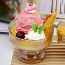 フェイクフード 溶けない フルーツティー アイスクリーム ミルクシェイク 脚付きグラス インテリア 置物 リアルな食品サンプル ディスプレイ用 かわいいデザート...