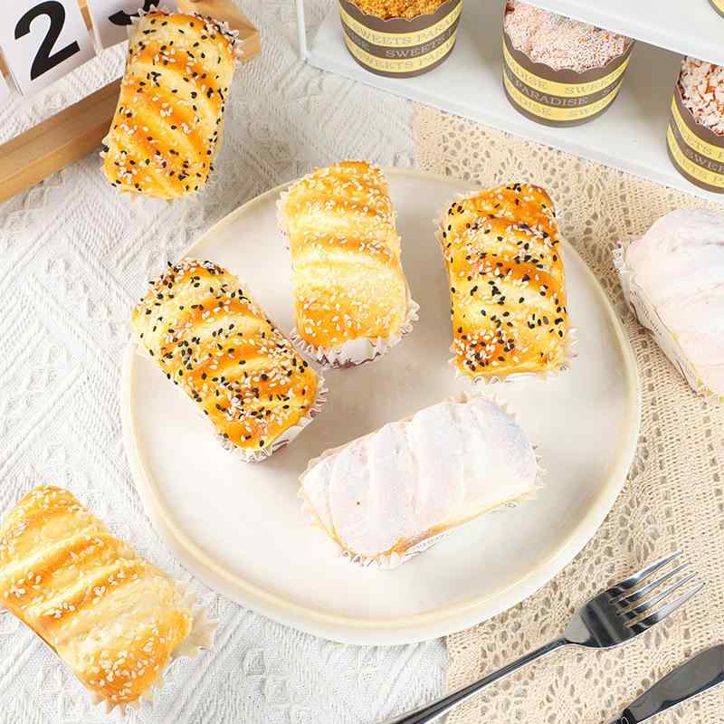 食品サンプル フェイクスイーツ バター風味 カップケーキ 食パン ごま レーズン クルミ ココナッツ オ..