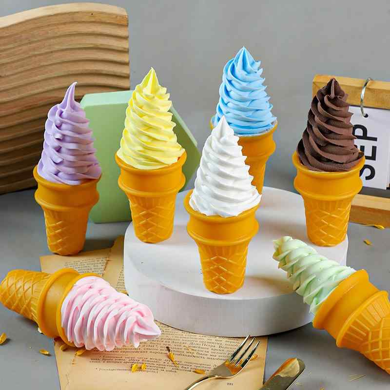 食品サンプル ワッフルコーン アイスクリーム リアルスイーツ 撮影用ディスプレイ オブジェ デコレーシ..