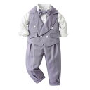 キッズ 男の子 ベビー スーツ 春秋 燕尾ベスト スリーピース フォーマルスーツ セットアップ 綿混 ソフトな肌触り ダブルボタン 欧米風 発表会 結婚式 入園...