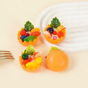キーホルダー ミニチュア食品サンプル PVC素材 フルーツ スムージー 西瓜 オレンジ ボウル型 パーティーグッズ かわいい プレゼント ギフト バッグチャーム インテリア小物(x2)