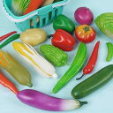 食品サンプル プラスチック製 リアル 野菜 果物 模型 子供用 幼児教育 知育学習 おままごと用 写真撮影用 ディスプレイ置物 ピーマン トマト ニンジン ナス