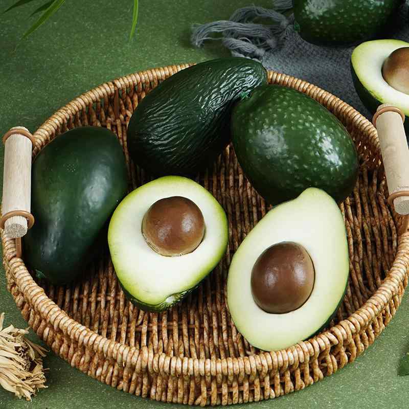 フェイクフルーツ リアル アボカド 半分 ハーフカット PU製 ハンドメイド 撮影用 ディスプレイ インテ..