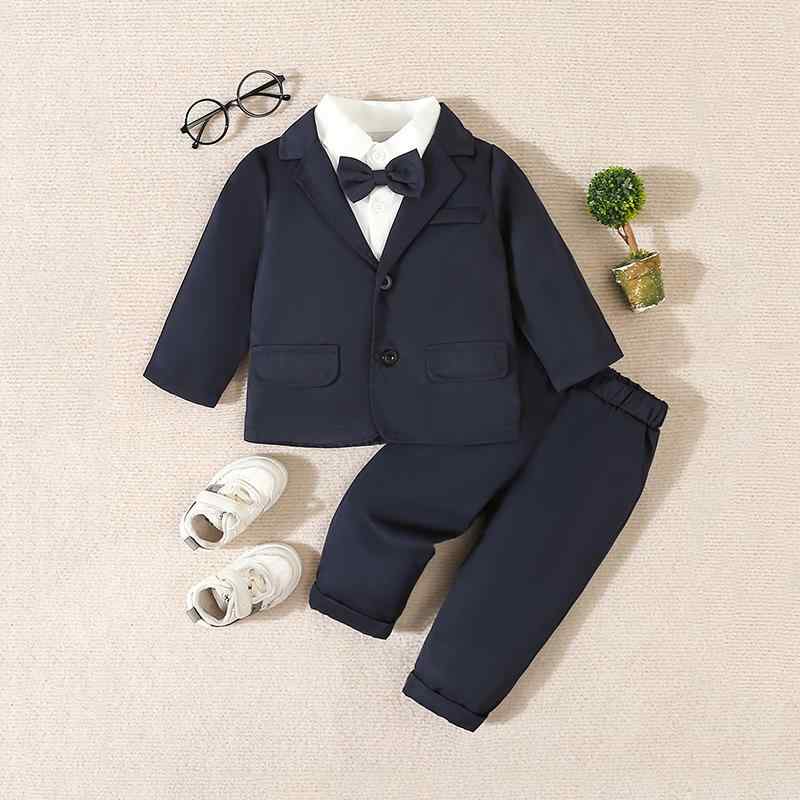 男の子 ベビー キッズ フォーマルスーツ セットアップ 結婚式 フラワーボーイ 1歳 誕生日 セレモニー 発表会 卒園式 英国風 上品な 快適な着心地 2点セット オールシーズン