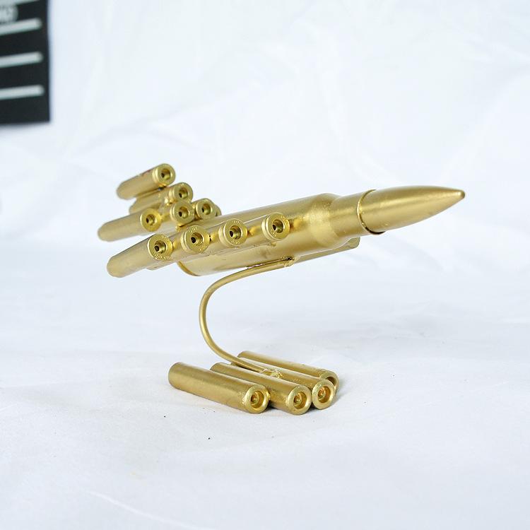 工芸品 弾薬筒 飛行機 模型 合金製 置物 オブジェ インテリア小物 ミリタリー ギフト 記念品 退職祝い ..