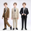 キッズ 男の子 スーツ 英国風 シングルボタン 長袖 ロングパンツ 結婚式 ピアノ発表会 卒業式 入学式 七五三 卒園式 フォーマル オールシーズン対応 ポリエ...