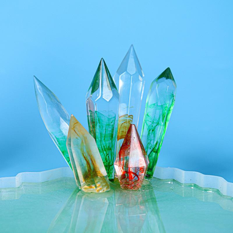 シリコンモールド DIY レジン用 6種類セット 立体 ペンデュラム 鏡面加工 アクセサリー作成 手芸 クラフト ハンドメイド