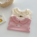 Tシャツ 女の子 ベビー キッズ 子供服 長袖 コットン 無地 かわいい うさぎ柄 丸首 春秋 韓国子供服 トップス カットソー 部屋着 普段着 通園 保育園着