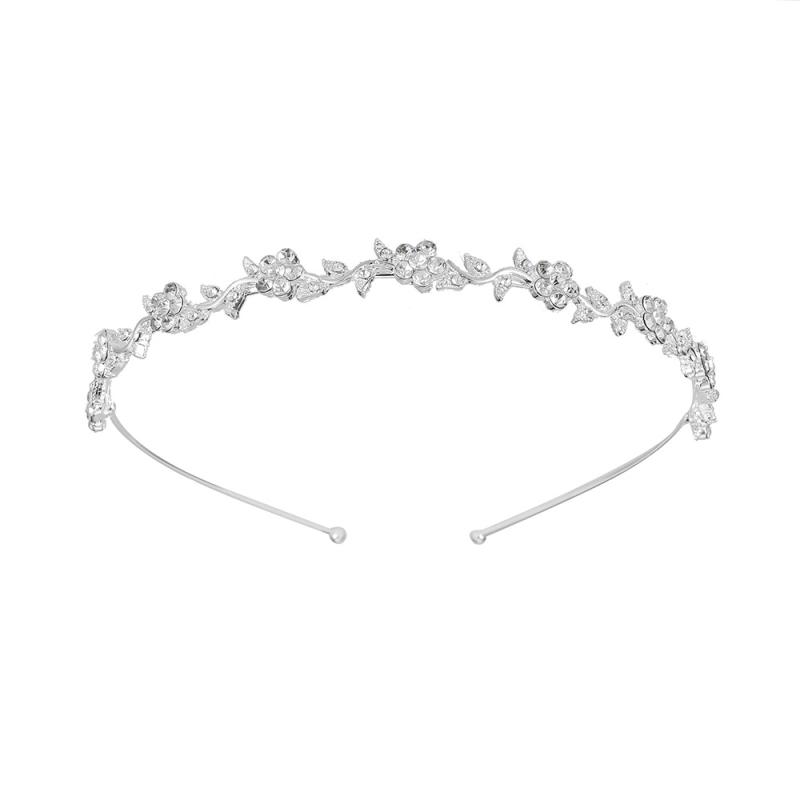 ヘッドドレス レディース キッズ ラインストーン クラウン ティアラ 花柄 フラワー ブライダル ウェディング 誕生日 パーティー 発表会 カチューシャ ヘアバ...