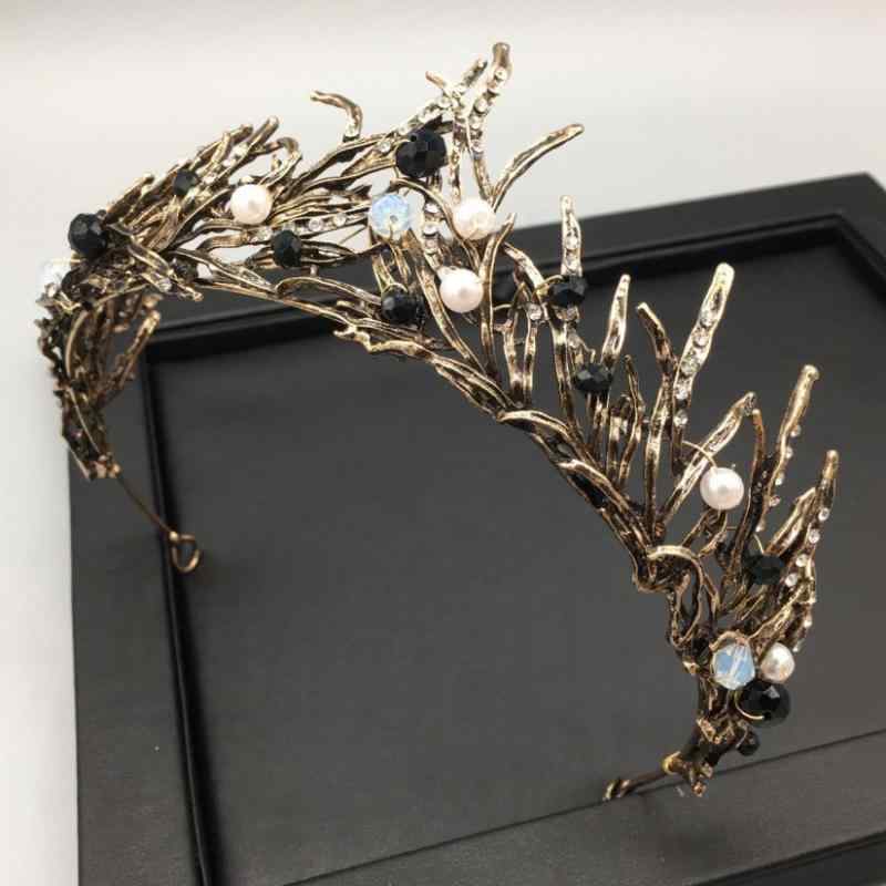 ティアラ レディース 大人用 レトロ アンティーク バロック 韓国風 結婚式 ウェディング 花嫁 ブライダル 披露宴 パーティー 合金製 電気メッキ加工 豪華 ...