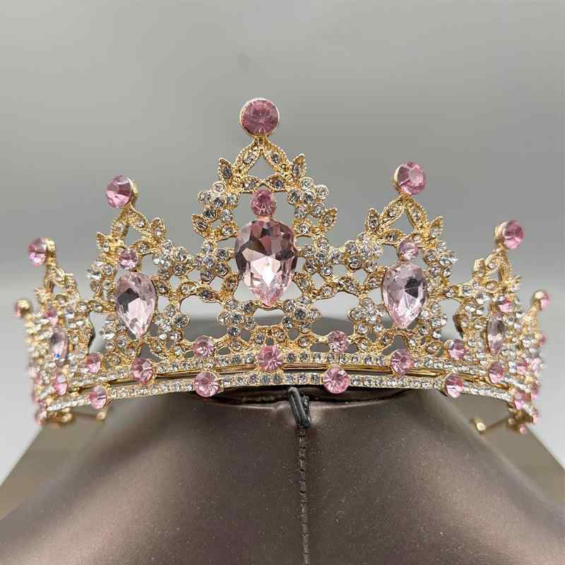 ヘッドドレス レディース バロック 韓国風 ティアラ 花嫁 ウェディング ブライダル 結婚式 披露宴 二次会 プリンセス 豪華 エレガント 上品 シンプルデザイン 18歳 誕生日 成人式 パーティー 発表会 記念日 イベント 合金製 電気メッキ加工