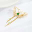 ブローチ レディース 銅製 天然シェル 蝶 昆虫 エレガント 上品 中国風デザイン 個性的 万能 微細装飾 通勤 チャイナドレス スーツ カジュアル フォーマル(x2)