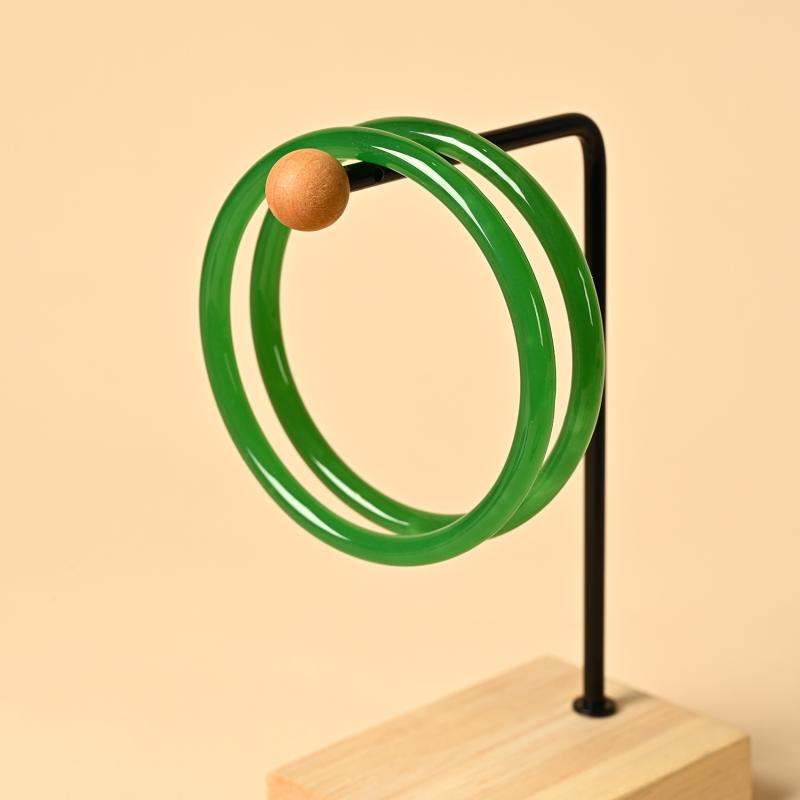 ブレスレット ガラス製 歩くたび音が響く 鈴の音色 細身 光沢感 レトロ 中国風 古風 漢服アクセサリー ..