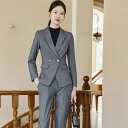 スーツ レディース ビジネススーツ セットアップ OL通勤 オフィス 事務服 ユニフォーム ホテル 受付 接客 制服 会社向け ポリエステル レーヨン混紡 長袖 ミディ丈スカート グレー ネイビー(x2)