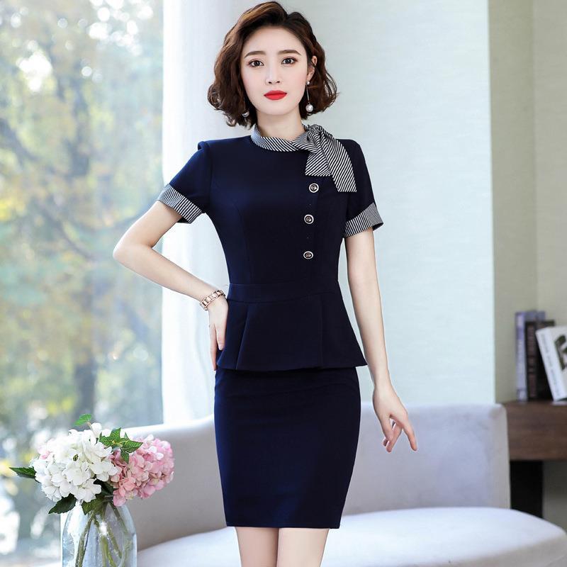 スーツ レディース オフィス ビジネス ホテル 受付 美容室 事務服 制服 ストレッチ セットアップ ジャケット スカート パンツ 通勤 フォーマル 長袖(x2)(4)