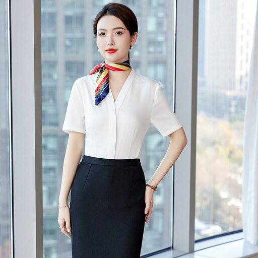 ブラウス レディース Vネック 長袖 白シャツ オフィス ビジネス 通勤 制服 面接 フォーマル ワーク スリムフィット ポリエステル素材 上品 エレガント ブラウス レディース Vネック 長袖 白シャツ オフィス ビジネス 通勤 制服 面接 フォーマル ワーク スリムフィット ポリエステル素材 上品 エレガント