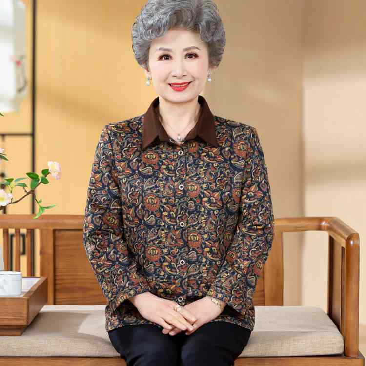 シャツ レディース 中高年 ママ シニア 秋物 長袖 シャツジャケット 上品 カジュアル 通勤 ゆったり 体型カバー ポケット付き ポリエステル レッド ブルー