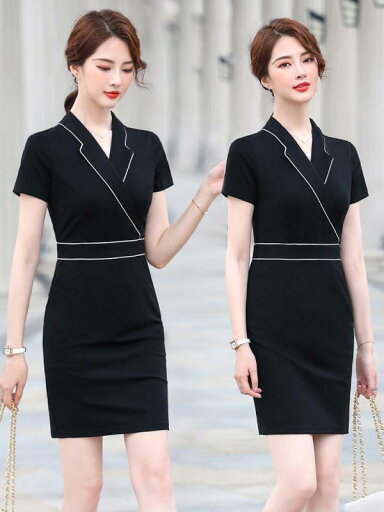 ワンピース レディース 春夏 通勤 オフィス 制服 半袖 Vネック 黒 ミドル丈 Iライン タイトスカート きれいめ エレガント 美容師 エステ 受付 営業 事務服 切り替えデザイン ストレッチ素材 ワンピース レディース 春夏 通勤 オフィス 制服 半袖 Vネック 黒 ミドル丈 Iライン タイトスカート きれいめ エレガント 美容師 エステ 受付 営業 事務服 切り替えデザイン ストレッチ素材