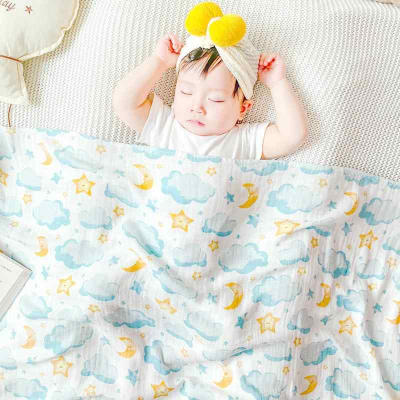 おくるみ ベビー 新生児 モスリンガーゼ バンブーコットン ダブルガーゼ 吸湿速乾 通気性 ソフト 大判 120cm ブランケット バスタオル 出産祝い 退院 出産準備 オールシーズン 男の子 女の子(x2)