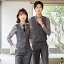 ベスト 男女兼用 シングルブレスト 多ボタン オフィス ビジネス 事務服 ホテル 銀行 接客業 制服 ユニ..