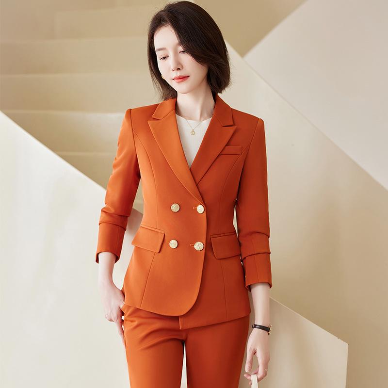 スーツ レディース ビジネス フォーマル セットアップ 長袖 ポリエステル 春秋 おしゃれ 上品 通勤 オフィス 面接 卒業式 入学式(x2)