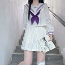 JK制服 レディース 学生 姫羽中 オリジナル 正規品 セーラー服 長袖 半袖 中間服 プリーツスカート 上下セット かわいい 伸縮性ウエスト ボタン