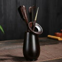 茶器 黒檀 茶道六君子 セット 天然木製 シンプル 上品 本格的 功夫茶道具 中国茶 茶具 茶芸 卓上飾り ティータイム小物 茶挟み おしゃれ 中式 インテリア...