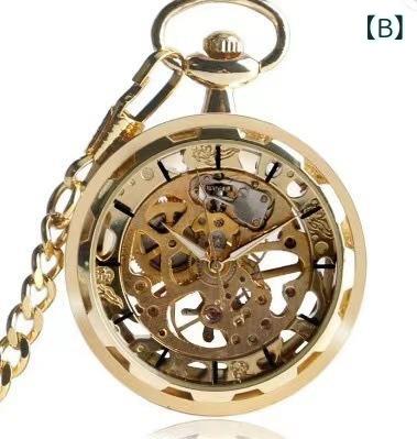 懐中時計 男女兼用 スケルトンバック 光沢仕上げ 機械式 世界時間表示 アンティークブロンズカラー ポケットウォッチ ユニセックス カジュアル 丸型 合金製 スクリュー式リューズ