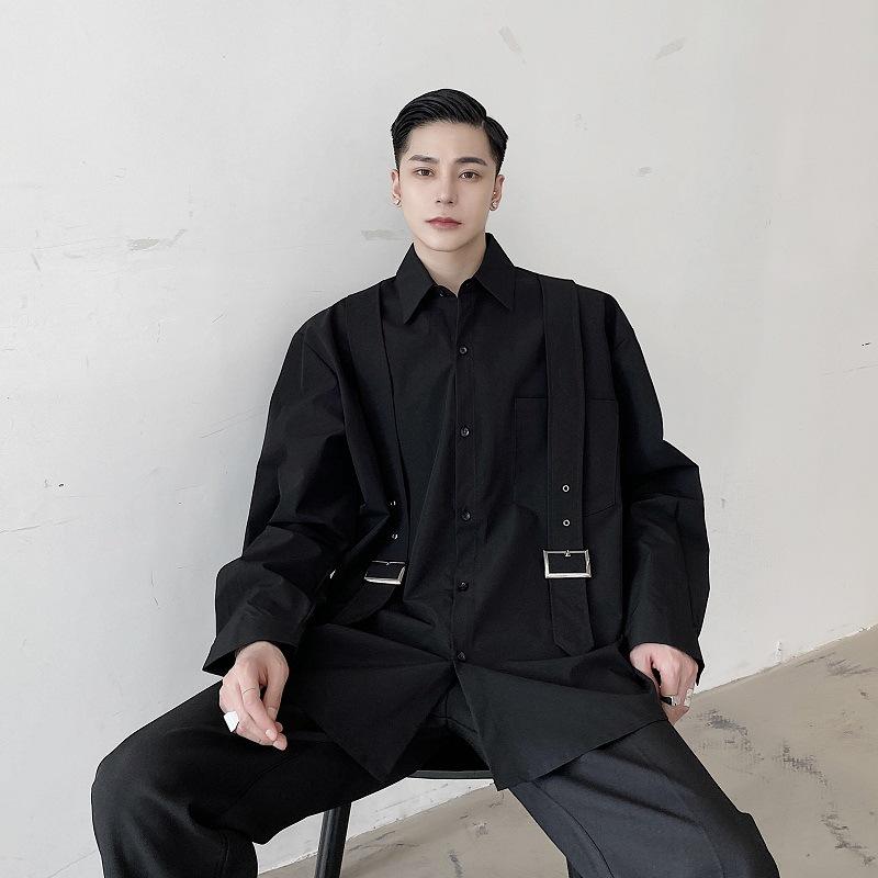 ブラウス レディース リボンデザイン スクエアネック レイヤード風 長袖 無地 上品 きれいめカジュアル 形態安定 イージーケア オールシーズン対応 白 黒