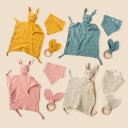 ベビー 猫柄 モスリンコットン ダブルガーゼ スタイ ガーゼケット ぬいぐるみ 3点セット 赤ちゃん 乳幼児 肌に優しい 吸水性抜群 快適 ソフト 通年 正方形 ライトカーキ