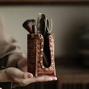 茶道具 新中式 禅風 手作り 竹編み 茶道六君子 茶碗 湯呑み 収納バスケット 家庭用 整理整頓 小物入れ 脚付き 口絞り 中国茶器用 インテリア雑貨