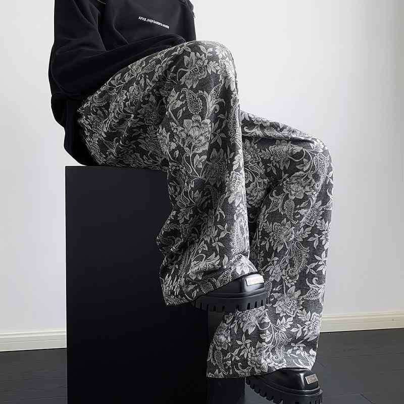 カジュアルパンツ メンズ 裏起毛 厚手 ストレッチ リラックスフィット ワイド ストレートシルエット ミッドライズ ロング丈 秋冬 普段使い 部屋着 ルームウェア