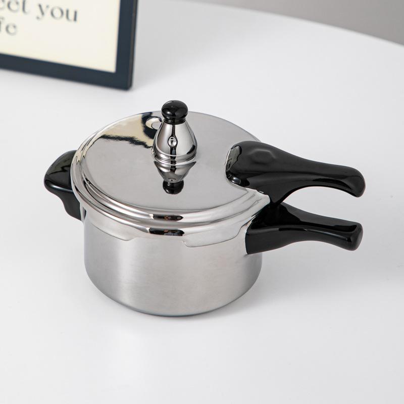 灰皿 陶器製 圧力鍋型 ユニークデザイン 蓋付き 灰飛び防止 おしゃれ かわいい SNS映え オフィス リビ..