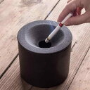 灰皿 蓋付き 陶器製 灰飛び防止 漏斗型 大容量 オフィス用 リビング用 おしゃれ モダン シンプル インテリア 卓上置物 黒 白 青 多色展開 ビジネスギフト