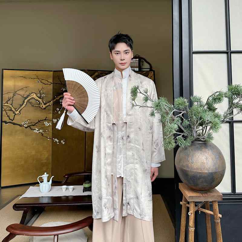 シャツ レディース 初秋 新チャイナ風 改良版 ミドル丈 カーディガン 長袖 ゆったり シェニール素材 パフスリーブ きれいめ 上品 エレガント オフィス カジュアル