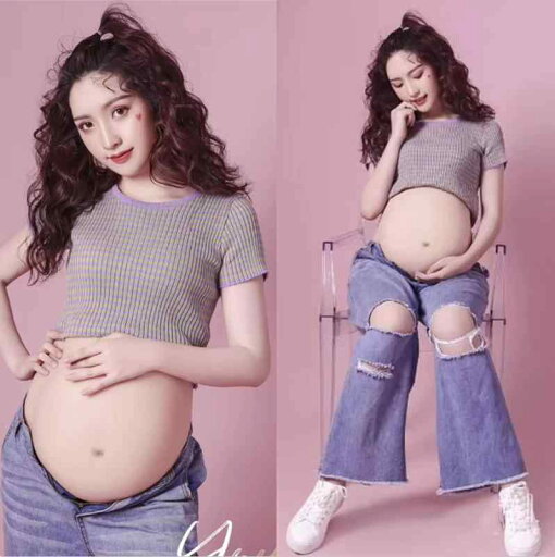 マタニティウェア 妊婦服 かわいい デニム 三分袖 トップス セットアップ ゆったり スタジオ撮影 マタニティフォト アートポートレート 記念 春夏 カジュアル マタニティウェア 妊婦服 かわいい デニム 三分袖 トップス セットアップ ゆったり スタジオ撮影 マタニティフォト アートポートレート 記念 春夏 カジュアル