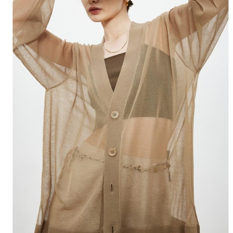 カーディガン レディース 接触冷感 UVカット Vネック 麻混 ニット 薄手 春夏 羽織り ショート丈 ボレロ..