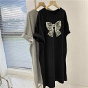 パジャマ レディース マタニティ 春夏 半袖 Tシャツワンピース かわいい ゆったり 大きいサイズ ミドル丈 ルームウェア 韓国風 丸首