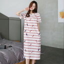 ルームウェア レディース マタニティ 接触冷感 薄手 半袖 ゆったり キャラクター かわいい 部屋着 パジャマ ワンピース 春夏 学生 快適 ストレッチ