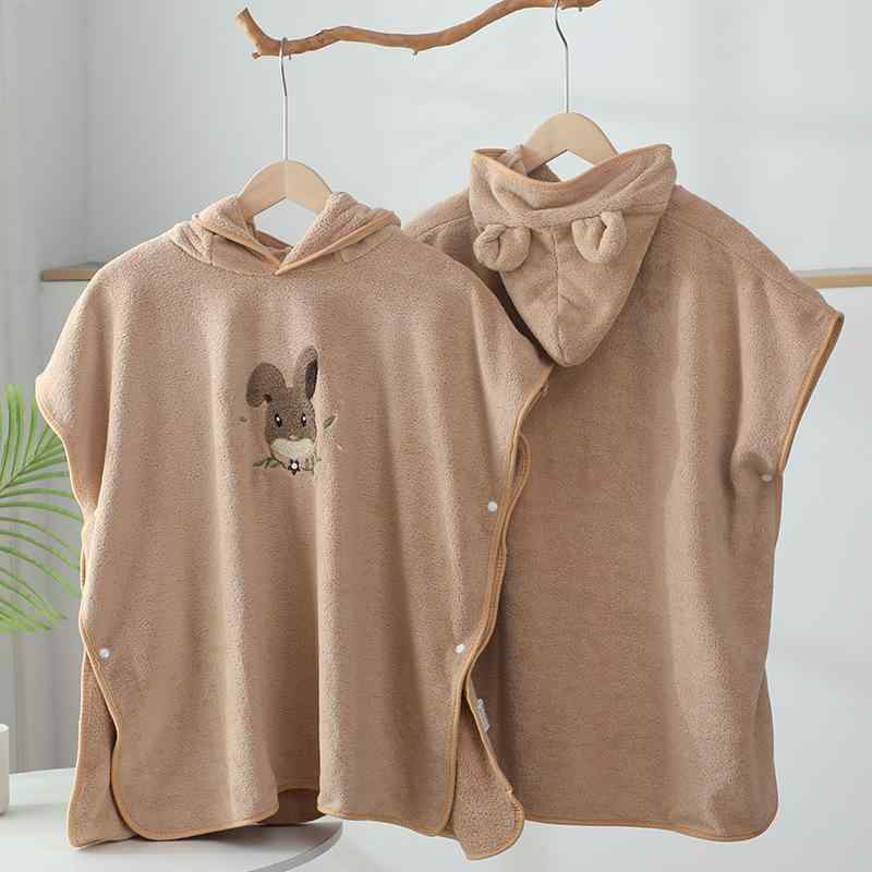 バスローブ フード付き 吸水速乾 ふわふわ 珊瑚フリース ベビー キッズ 赤ちゃん 新生児 男女兼用 アニ..