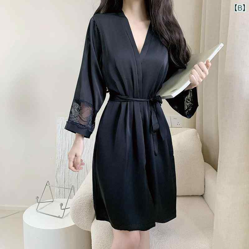 パジャマ レディース 大人 セクシー 接触冷感 薄手 胸パッド付き レース キャミソール ナイトガウン 部屋着 ルームウェア 春夏 紐付き Vネック オフホワイト 黒 孔雀青(x2)