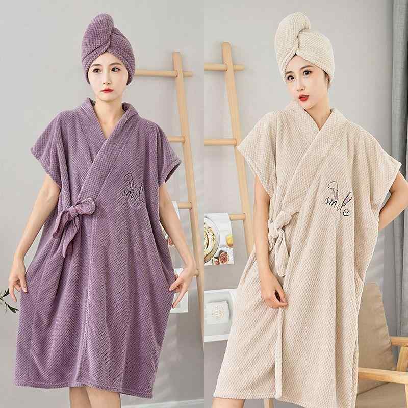 着るバスタオル レディース 高吸水 速乾 毛羽落ちしない マイクロファイバー 大人用 バスローブ風 巻きタオル ラップタオル ルームウェア シャワー後 ふわふわ 肌触り良い 家庭用 夏用