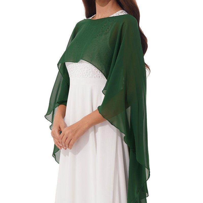 カーディガン レディース UVカット シフォン 薄手 前短後長 ラウンドネック 結婚式 ブライダル 披露宴 ..