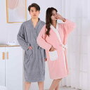 バスローブ 男女兼用 メンズ レディース ワッフル生地 吸水速乾 ホテル仕様 長袖 ルームウェア スパ サウナ カップル ペア
