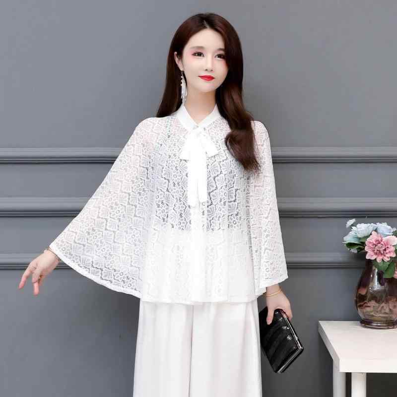 カーディガン レディース 春夏 UVカット 接触冷感 冷房対策 ドルマンスリーブ ケープ風 レース 透かし編み ゆったり 薄手 通勤 オフィス