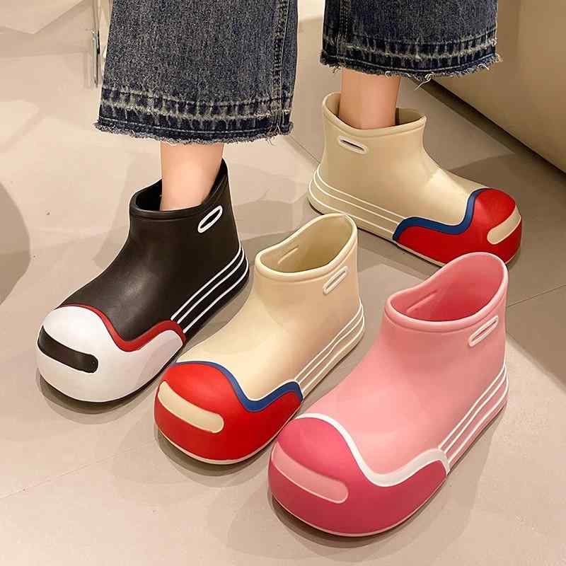 滑り止め 防水 EVA素材 レインブーツ 親子兼用 レディース メンズ キッズ ミドル丈 厚底 おしゃれ カジュアルデザイン 長靴 オールシーズン お出かけ 普段使い 通学