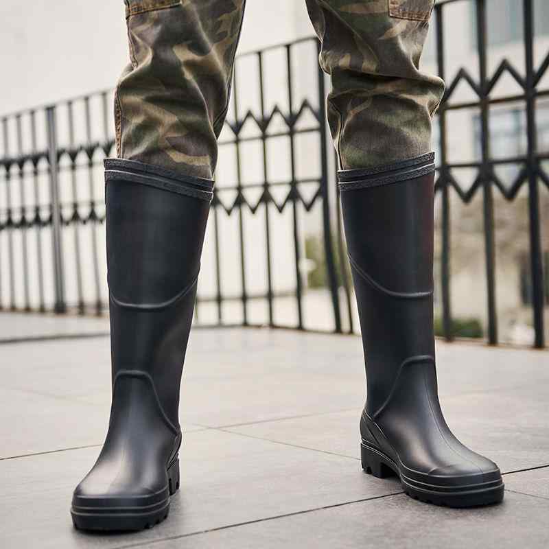 長靴 メンズ 滑り止め 一体型 耐酸性 耐アルカリ性 耐摩耗性 作業用 ワークブーツ 釣り フィッシング ゴム製 ロング丈 ミドル丈 オールシーズン レインブーツ おしゃれ