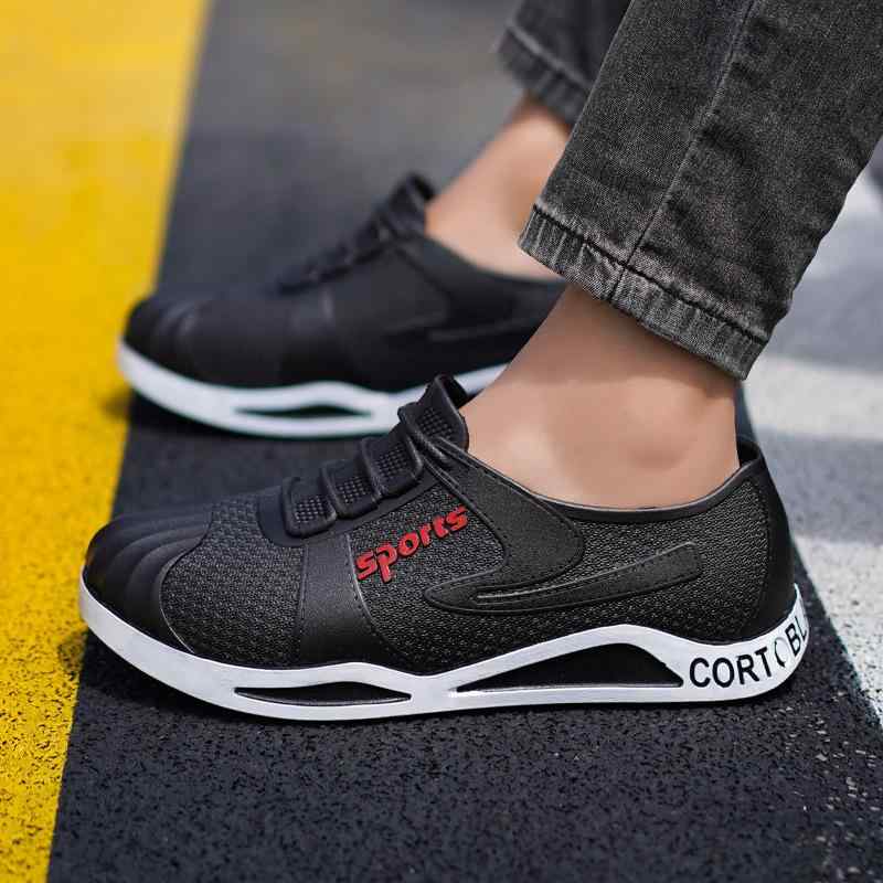 雨靴 メンズ 防水 滑り止め 耐摩耗性 一体成型 作業用 アウトドア タウンユース ローカット スリッポン ゴム製 ショートボア EVAインソール ラウンドトゥ フラットヒール オールシーズン スポーツスタイル